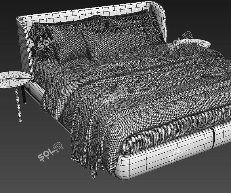 Modern Bed MisuraEmme Virgin 3D model image 4