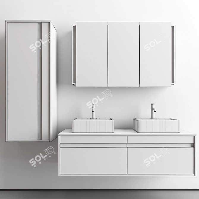 Duravit Bathroom Furniture Set 3D model image 2