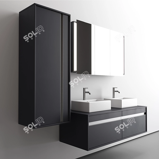 Duravit Bathroom Furniture Set 3D model image 4