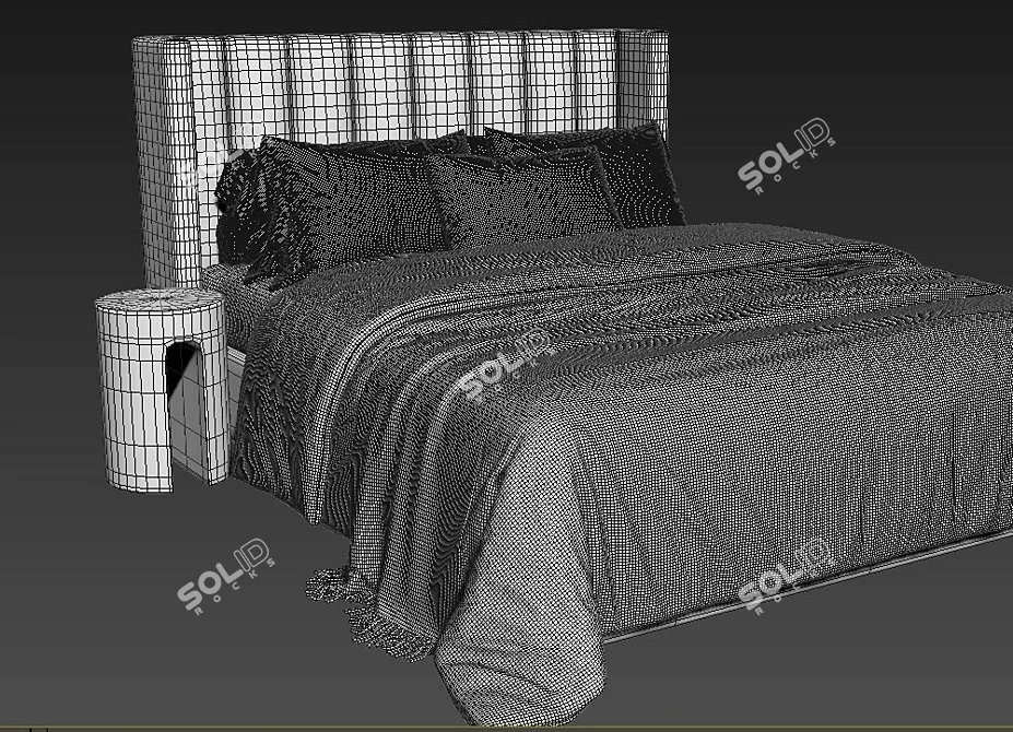 West Elm Shelter Bed 3D 3D model image 4