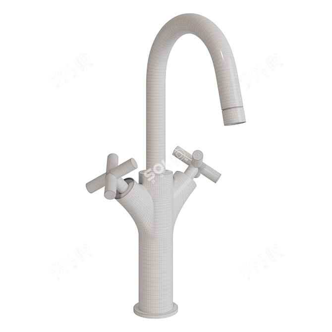 Sensea Nosu Two-Handle Basin Mixer 3D model image 3