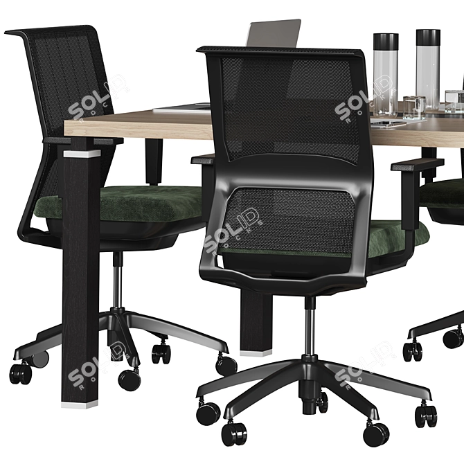 Modern Designer Office Conference Table 3D model image 7