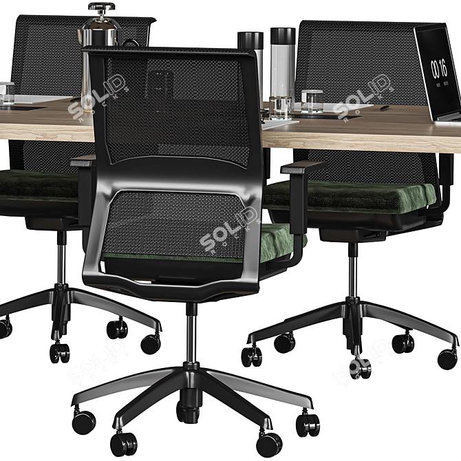 Modern Designer Office Conference Table 3D model image 12