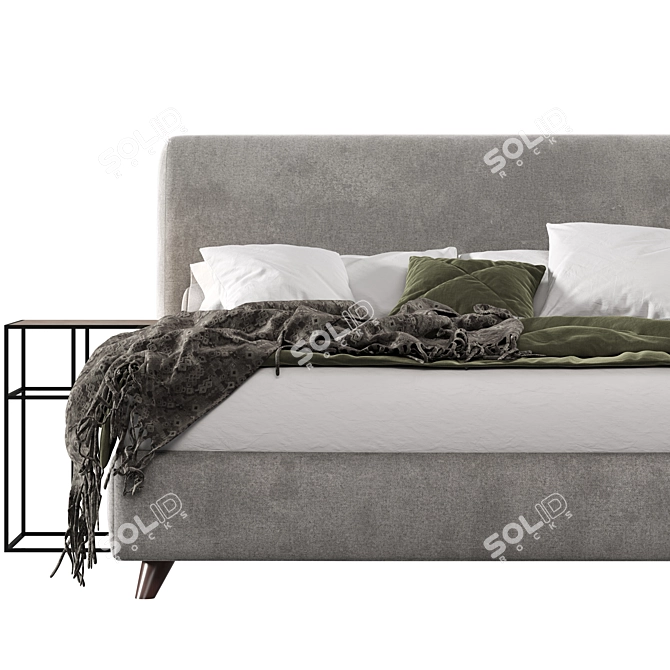 Twils èS Bed: Sleek, Modern Design 3D model image 4