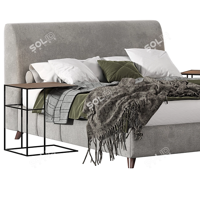 Twils èS Bed: Sleek, Modern Design 3D model image 5