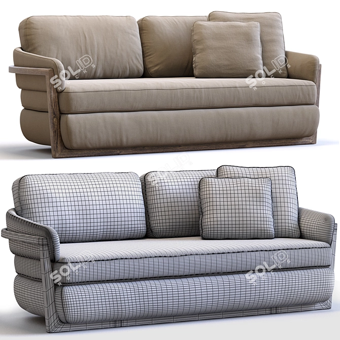 Modern Porada Sofa Arena 2013 3D model image 5