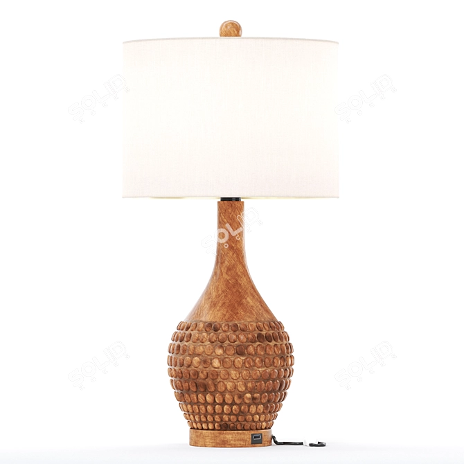 Modern Asher Table Lamps Set 3D model image 1