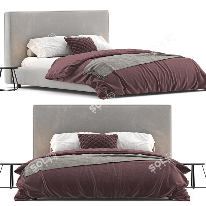 Modern Flexteam Ray Bed Design 3D model image 2