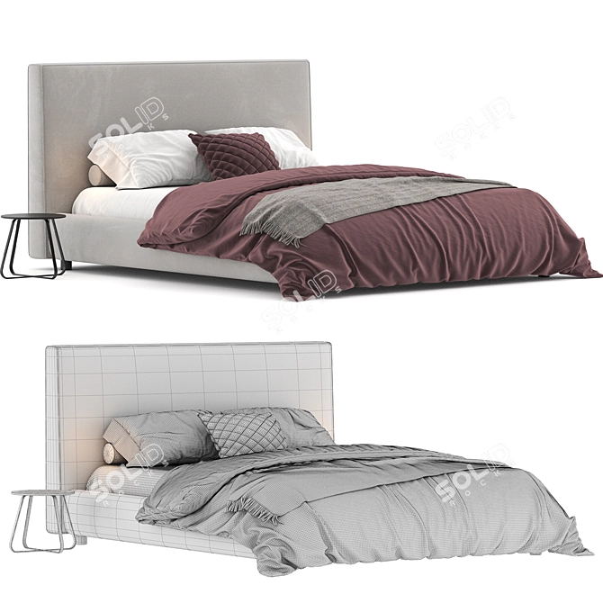 Modern Flexteam Ray Bed Design 3D model image 3