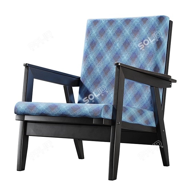 Vintage Armchair, Classic Design 3D model image 3