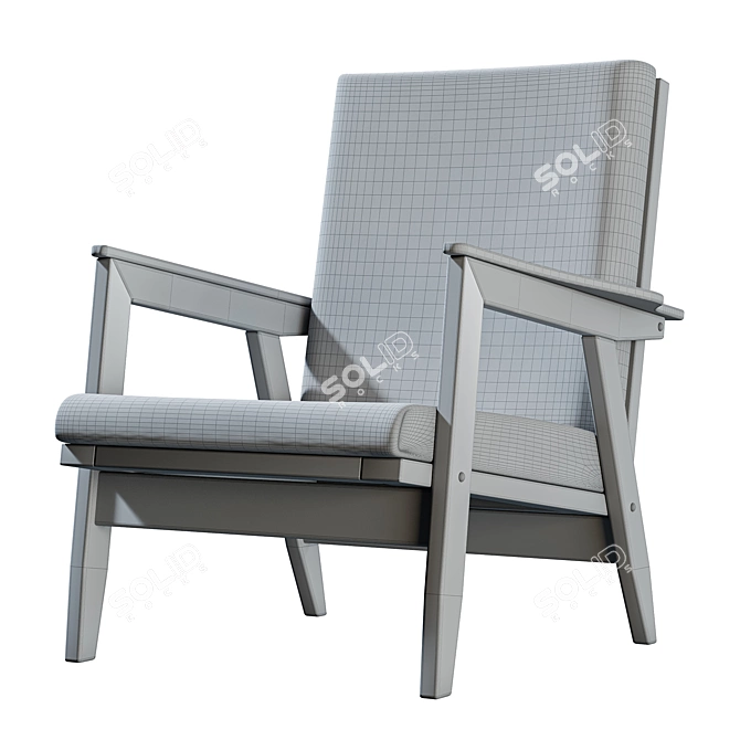 Vintage Armchair, Classic Design 3D model image 5