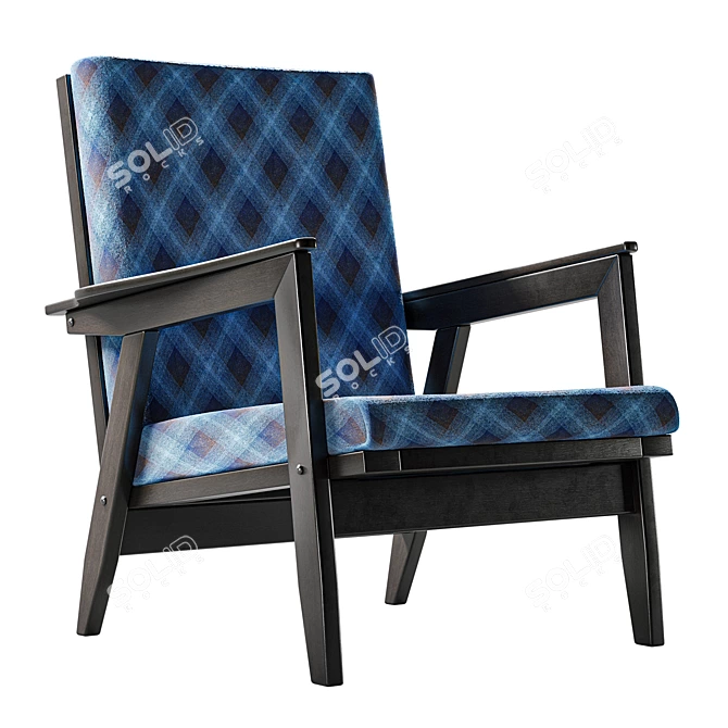 Vintage Armchair, Classic Design 3D model image 8