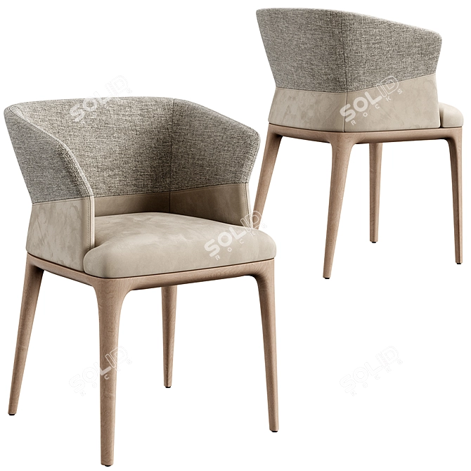 Customizable Quad Dining Set 3D model image 2