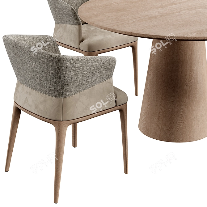 Customizable Quad Dining Set 3D model image 3