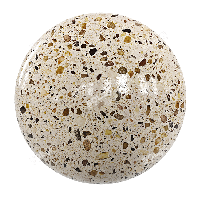 Pandomo Terrazzo PBR Texture Set 3D model image 1