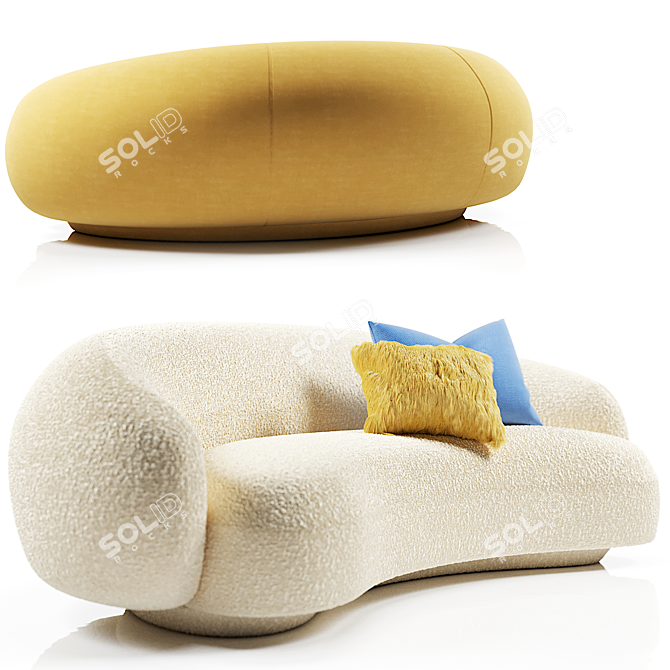 Modern Comfort Julep Chaise Longue 3D model image 2