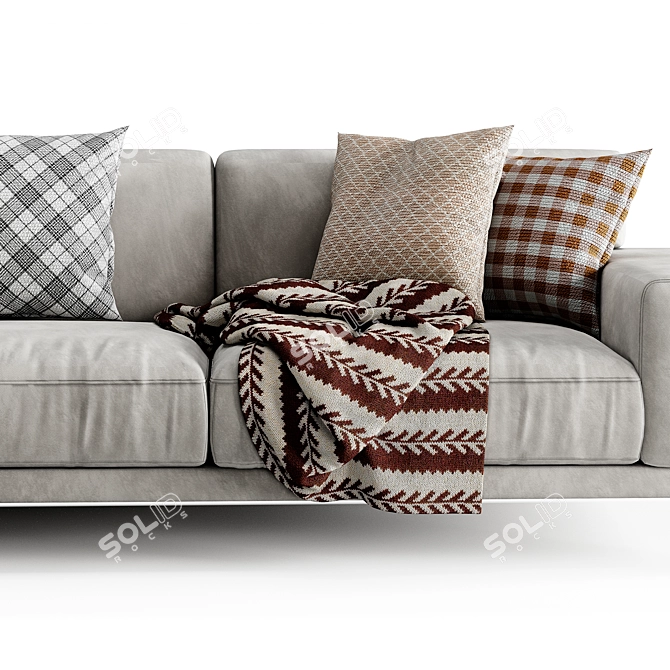 Modern Italian Blake Chaise Longue 3D model image 2