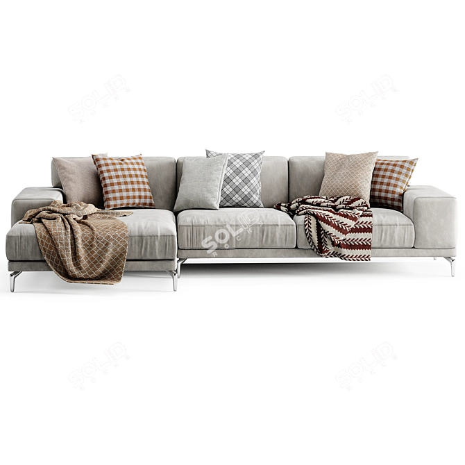 Modern Italian Blake Chaise Longue 3D model image 3