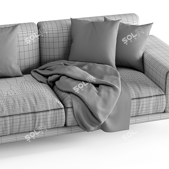 Modern Italian Blake Chaise Longue 3D model image 6