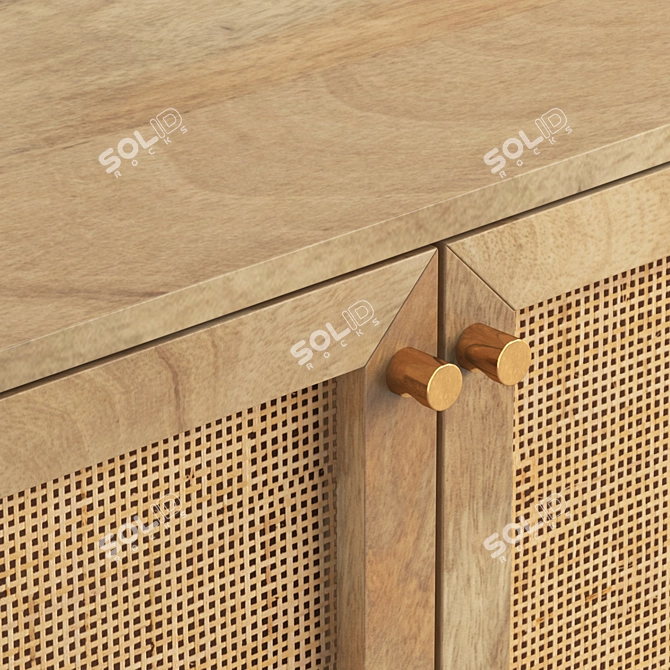 Modern Curtis 3 Door Sideboard 3D model image 5