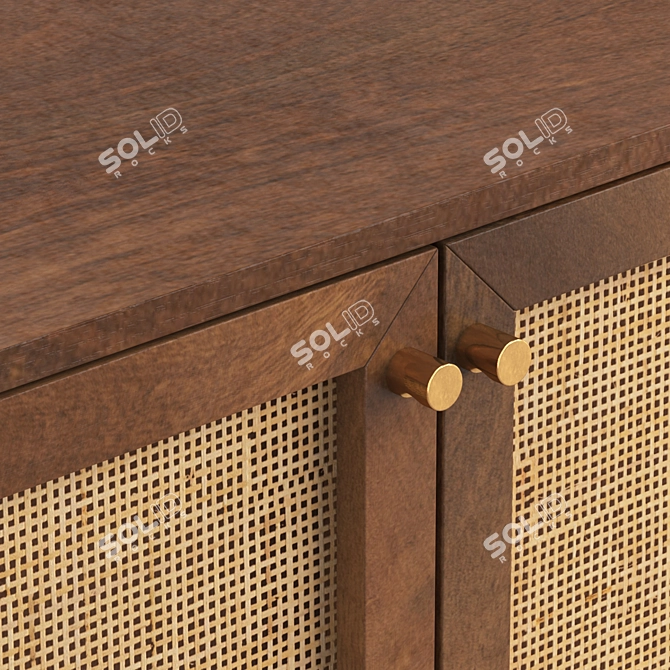 Modern Curtis 3 Door Sideboard 3D model image 6