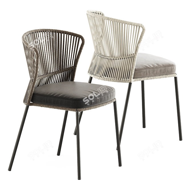 Elegant Ola 923 Chair Potocco 3D model image 1
