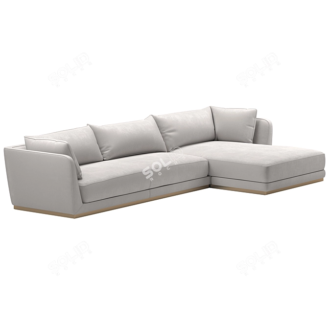 Elegant DORIAN Sofa Design 3D model image 2