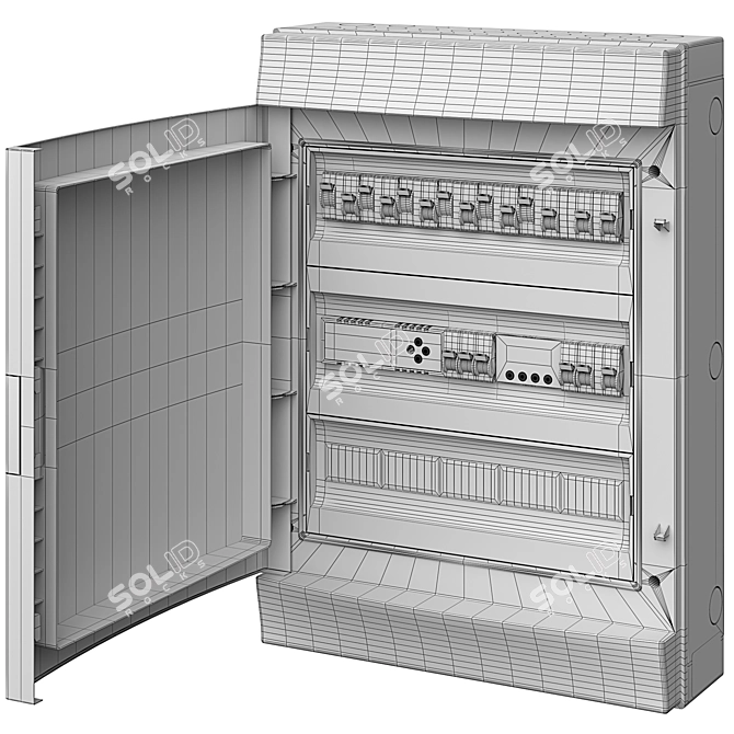 Electric Panel 3D Model Render 3D model image 4