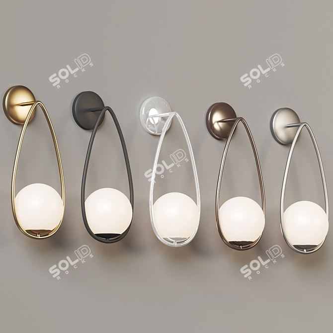 Sleek Orb Wall Sconce 3D model image 3