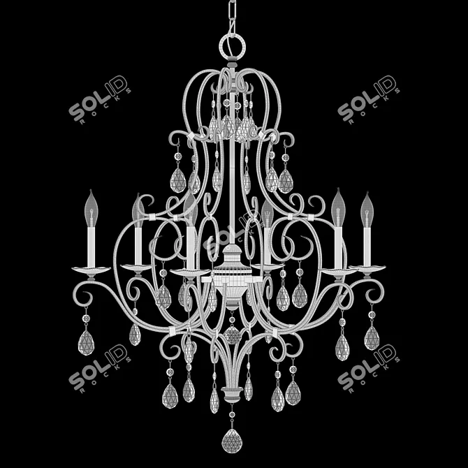 Feiss Chateau Pendant Light Mocha Bronze 3D model image 3