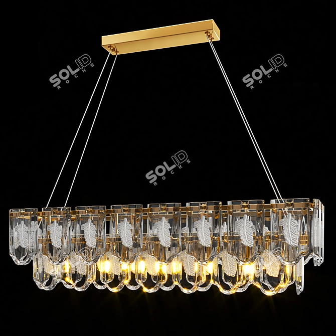 Crystal Metal Chandelier Collection 3D model image 3