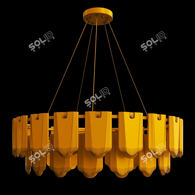 Crystal Metal Chandelier Collection 3D model image 5