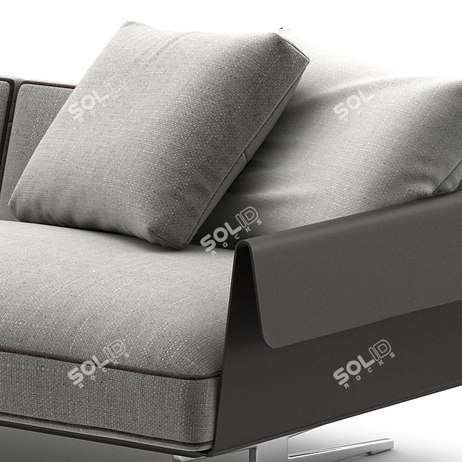 Modern Flexform Bretton 2-Seat Sofa 3D model image 3