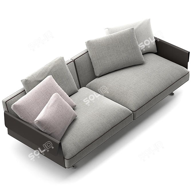 Modern Flexform Bretton 2-Seat Sofa 3D model image 4