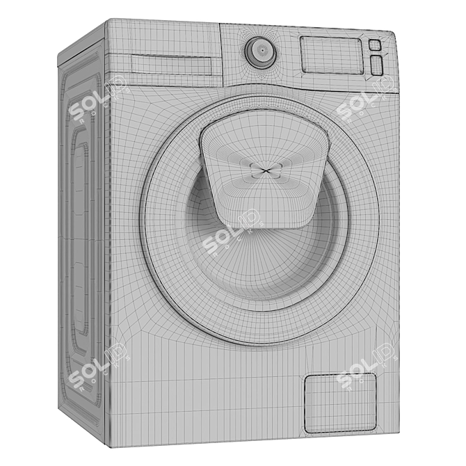 Samsung WW80T4540AX1FH Washing Machine 3D model image 2