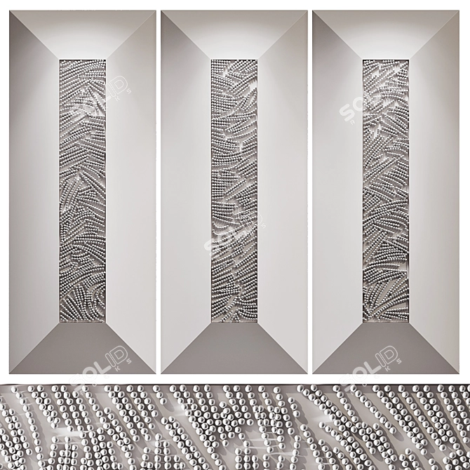 Wall Art Panel Element 6 3D model image 1