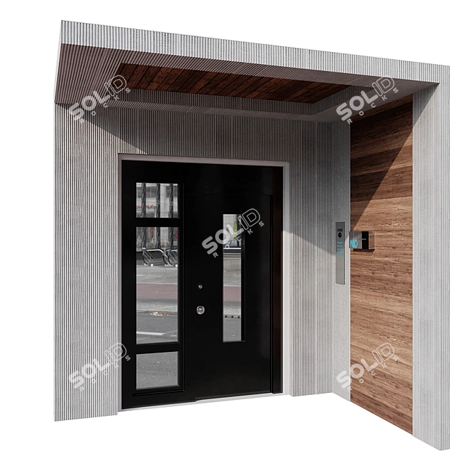 Contemporary Entryway Kit - No1 3D model image 1