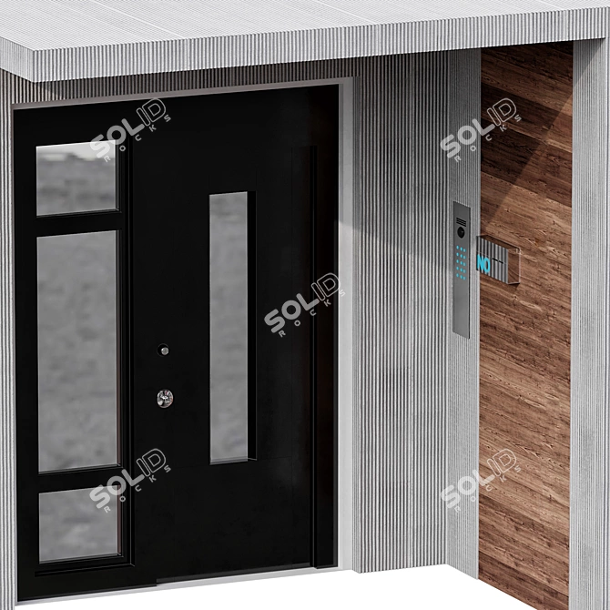 Contemporary Entryway Kit - No1 3D model image 2