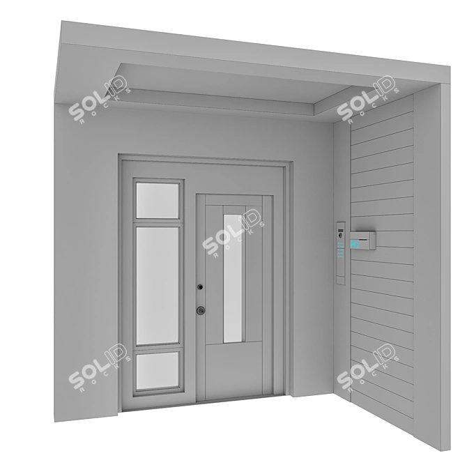 Contemporary Entryway Kit - No1 3D model image 5