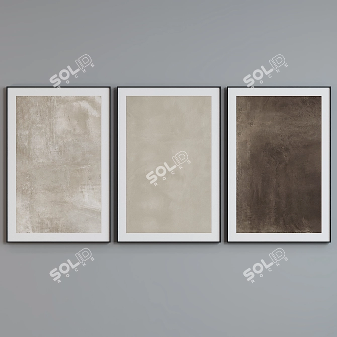 Modern Abstract Picture Frame Set 3D model image 5