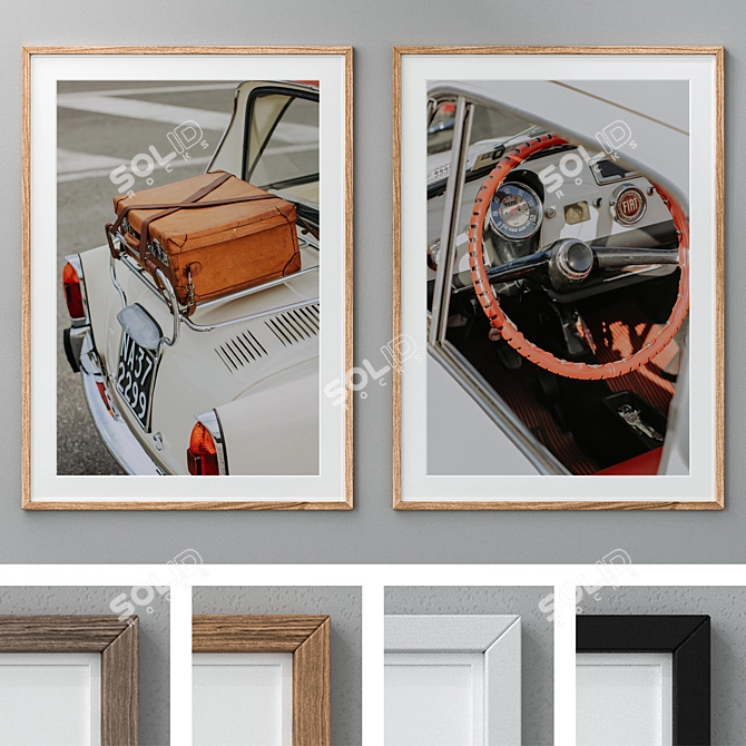 Modern Wall Art Set, 4 3D model image 1