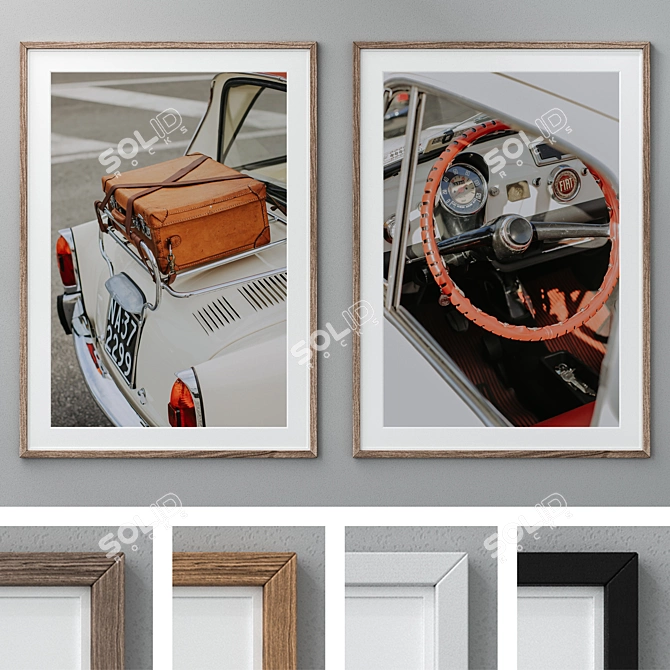 Modern Wall Art Set, 4 3D model image 2