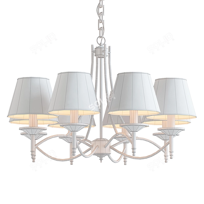 Sleek Fabric Lodge Chandelier 3D model image 2