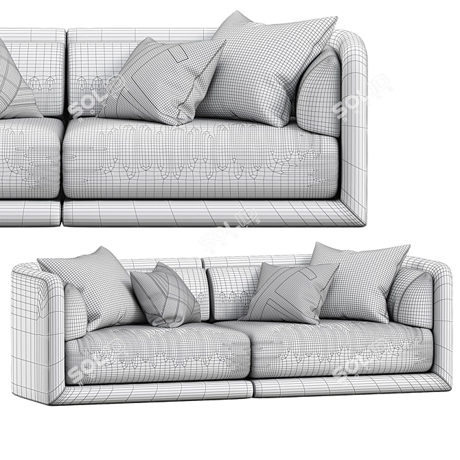 Fendi Casa Conrad Sofa 2015 3D model image 3