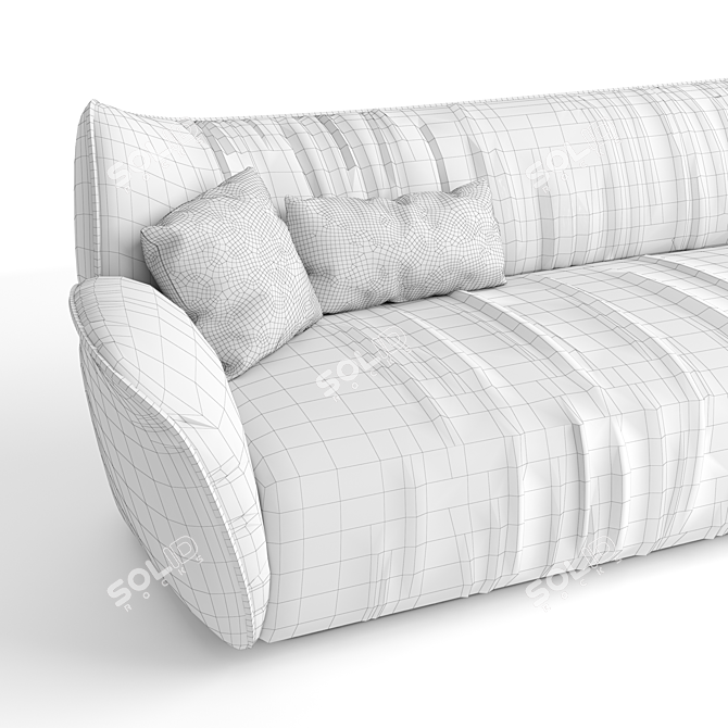 Sleek Natuzzi Juno 3-Seater 3D model image 5