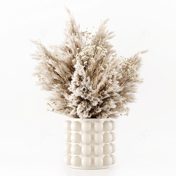 Pampas Bubble Pot Plant Display 3D model image 2