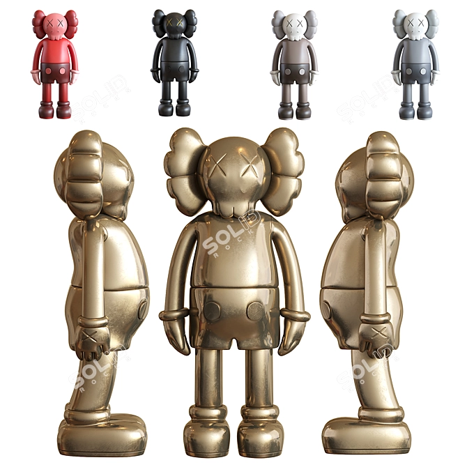 Contemporary Kaws Art Sculpture 2013 3D model image 1