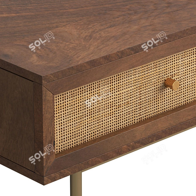 Rustic Charm Hudson Coffee Table 3D model image 4