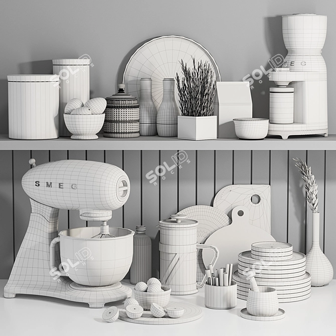 High-Quality Kitchen Accessories Pack 3D model image 5