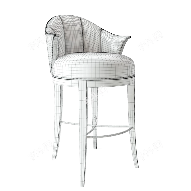 Elegant Sunset Drive Bar Stool 3D model image 4